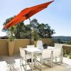 9FT Patio Umbrella Patio Market Steel Tilt W/ Crank Outdoor Yard Garden - Image 4
