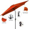 9FT Patio Umbrella Patio Market Steel Tilt W/ Crank Outdoor Yard Garden - Image 9