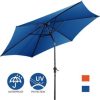 9FT Patio Umbrella Patio Market Steel Tilt W/ Crank Outdoor Yard Garden - Image 4