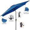 9FT Patio Umbrella Patio Market Steel Tilt W/ Crank Outdoor Yard Garden - Image 9