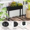 40" Raised Garden Bed with Legs Metal Elevated Planter Box Drainage Hole Backyard - Image 6