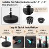 Costway 20'' Patio Fillable Round Umbrella Base Stand Holder Fit Pole 1.5''/1.9'' Outdoor - Image 8