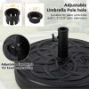 Costway 22'' Patio Fillable Round Umbrella Base Stand Water/Sand Fit Pole 1.5'' & 1.9'' - Image 4