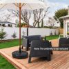 Costway 22'' Patio Fillable Round Umbrella Base Stand Water/Sand Fit Pole 1.5'' & 1.9'' - Image 6