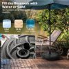 Costway 22'' Patio Fillable Round Umbrella Base Stand Water/Sand Fit Pole 1.5'' & 1.9'' - Image 7