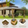Outdoor Hardtop Gazebo with Curtains & Netting - Image 6