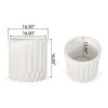Streamdale Furniture Sleek Concrete Planter Natural Stone Finish, Pleated Design, Durable and Stylish - Image 2