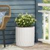 Streamdale Furniture Sleek Concrete Planter Natural Stone Finish, Pleated Design, Durable and Stylish - Image 8