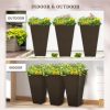 Streamdale Furniture Tall Square Planter with Drainage Holes, Indoor and Outdoor - Image 2