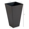 Streamdale Furniture Tall Square Planter with Drainage Holes, Indoor and Outdoor - Image 6