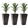 Streamdale Furniture Tall Square Planter with Drainage Holes, Indoor and Outdoor