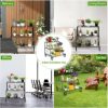 3 Tier Outdoor Metal Garden Planter Holder Shelf - Image 3