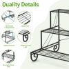 3 Tier Outdoor Metal Garden Planter Holder Shelf - Image 4