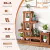 6 Tier Wood Plant Stand with High Low Structure - Image 2