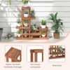 6 Tier Wood Plant Stand with High Low Structure - Image 4
