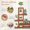 6 Tier Wood Plant Stand with High Low Structure - Image 7