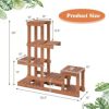 6 Tier Wood Plant Stand with High Low Structure - Image 6