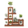 6 Tier Wood Plant Stand with High Low Structure