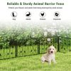 Decorative Garden Fence with 8 Panels Outdoor Animal Barrier Landscape Border - Image 6