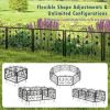 Decorative Garden Fence with 8 Panels Outdoor Animal Barrier Landscape Border - Image 9