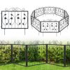Decorative Garden Fence with 8 Panels Outdoor Animal Barrier Landscape Border