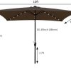 Streamdale Furniture 10 X 6.5FT Rectangular Patio Solar LED Lighted Outdoor Umbrellas With Crank And Push Button - Image 5