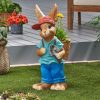 Streamdale Furniture Cast Stone Rabbit Planter Liven up Your Outdoor Oasis - Image 3