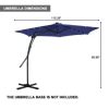 Mondawe 10 ft. Square Cantilever Outdoor Market Umbrella with 360 - Image 3