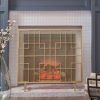 Streamdale Furniture Dorothy Modern Single Panel Iron Fireplace Screen