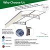 Streamdale Furniture Series Door Window Awning Canopy: 0.137" Solid Polycarbonate, Aluminum Brackets - Image 6