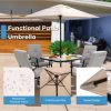 GIVIMO 5 Feet Patio Square Market Table Umbrella Shelter with 4 Sturdy Ribs - Image 3