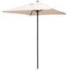 GIVIMO 5 Feet Patio Square Market Table Umbrella Shelter with 4 Sturdy Ribs