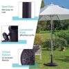 SKONYON 30lbs 18 Inches Heavy Duty Outdoor Patio Market Umbrella Base - Image 6