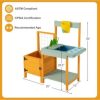 VEBREDA Kids Outdoor Potting Bench with See - Image 7