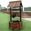 VEBREDA Garden Rustic Wishing Well Wooden Water Fountain with Pump - Image 8