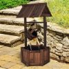 VEBREDA Garden Rustic Wishing Well Wooden Water Fountain with Pump - Image 10