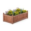GIVIMO 46 x 24 x 16 Inch Rectangular Planter Box with Drainage Holes for Backyard Garden Lawn - Image 6