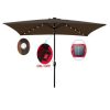 Streamdale Furniture 10 X 6.5FT Rectangular Patio Solar LED Lighted Outdoor Umbrellas With Crank And Push Button - Image 6