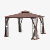 Streamdale Furniture 10x10 Outdoor Patio Gazebo Canopy Tent With Ventilated Double Roof And Mosquito Net - Image 6