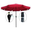 Simplie Fun 10FT Patio Umbrella Market Round With Crank And Push Button - Image 6