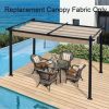 10x10 Ft Khaki Retractable Pergola Canopy - Image 3