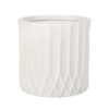 Streamdale Furniture Sleek Concrete Planter Natural Stone Finish, Pleated Design, Durable and Stylish - Image 3