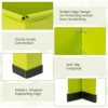 24'' Raised Garden Bed with Legs Metal Elevated Planter Box Drainage Hole Backyard - Image 5