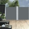 Retractable Side Awning Anthracite 55.1"x236.2" - Image 3