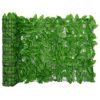 vidaXL Balcony Screen with Green Leaves 118.1"x29.5"