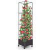 GIVIMO 67 Inches Raised Garden Bed with Planter Box and Trellis