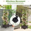 GIVIMO 67 Inches Raised Garden Bed with Planter Box and Trellis - Image 9
