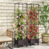 GIVIMO 67 Inches Raised Garden Bed with Planter Box and Trellis - Image 8