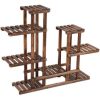GIVIMO 6 Tier Wooden Shelf Storage Plant Rack Stand