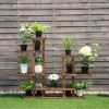 GIVIMO 6 Tier Wooden Shelf Storage Plant Rack Stand - Image 4